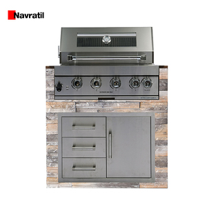 Cajón triple comercial 304 SS con puerta, parrilla de <span class=keywords><strong>barbacoa</strong></span> de Gas integrada, juego de cocina para exteriores - Product Image 4