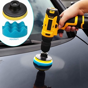 Kit de nettoyage automobile PMS 26 pièces, ensemble de brosses pour <span class=keywords><strong>le</strong></span> nettoyage intérieur avec accessoire de brosse douce pour perceuse, éponges de polissage - Product Image 3