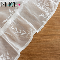 Nouvelle arrivée Nappe en dentelle blanche et verte brodée pour la maison, les fêtes en plein air, les événements, la décoration de mariage