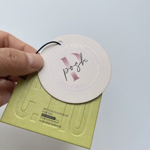 Etiqueta Colgante Personalizada de Papel Kraft para Ropa, Etiqueta Negra Impresa, Etiqueta de Precio, Etiquetas Personalizadas para Joyería y Marcas de Ropa - Product Image 6