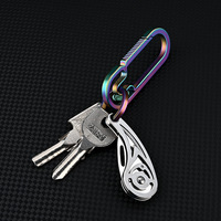 Couteau utilitaire portable à lame D2 haute dureté, disponible en grandes et petites tailles, design coquillage, couteau de poche pliant avec porte-clés