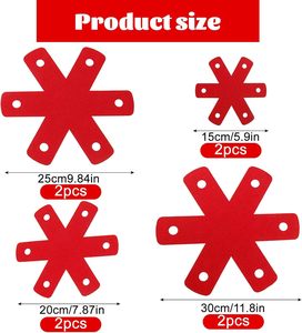 Protezioni per <span class=keywords><strong>pentole</strong></span>, protezione per padella più grande e più spessa, Set di 8 pastiglie per divisori rossi per proteggere e separare le <span class=keywords><strong>pentole</strong></span> - Product Image 2