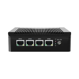 Fanless Mini Pc 4 * 2.5G Gigabit Lan Ports Soft Router Pfsense Security Firewall Opnsense Gateway J4125 Barebone Mini Computer