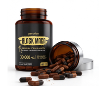 Comprimés de Maca Noire Péruvienne Personnalisés OEM, Saveur Baies Mélangées avec Biopérine, Absorption Naturelle Élevée pour l'Énergie Physique Quotidienne du Corps