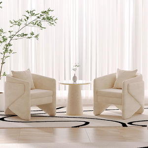 Sofá de espera de área pública de hotel y salón de terciopelo moderno de lujo ligero y combinación de silla de recepción - Product Image 1
