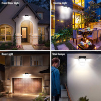 Lampe solaire murale à Led pour l'extérieur, 270 LED, détecteur de mouvement, lampe de sécurité à 4 têtes, étanche IP65, projecteur pour jardin