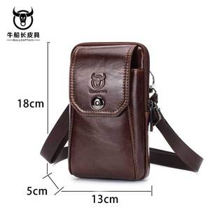 Moda kanca çanta kemeri çanta deri erkek rahat küçük bel çantası 6.4 inç cep telefonu için uygun - Product Image 3