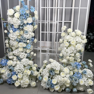 Panneau de <span class=keywords><strong>fleurs</strong></span> de mariage ivoire violet rose rose clair décoration d'événement de fête rangée de <span class=keywords><strong>fleurs</strong></span> de <span class=keywords><strong>lila</strong></span> artificielles pour arc de mariage - Product Image 5