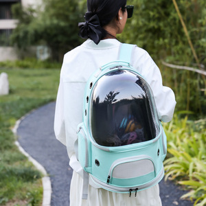 Sac à dos de transport pour animaux de compagnie de luxe transparent de haute qualité, grande capacité, pour chats et chiens, idéal pour les voyages en <span class=keywords><strong>moto</strong></span> - Product Image 4