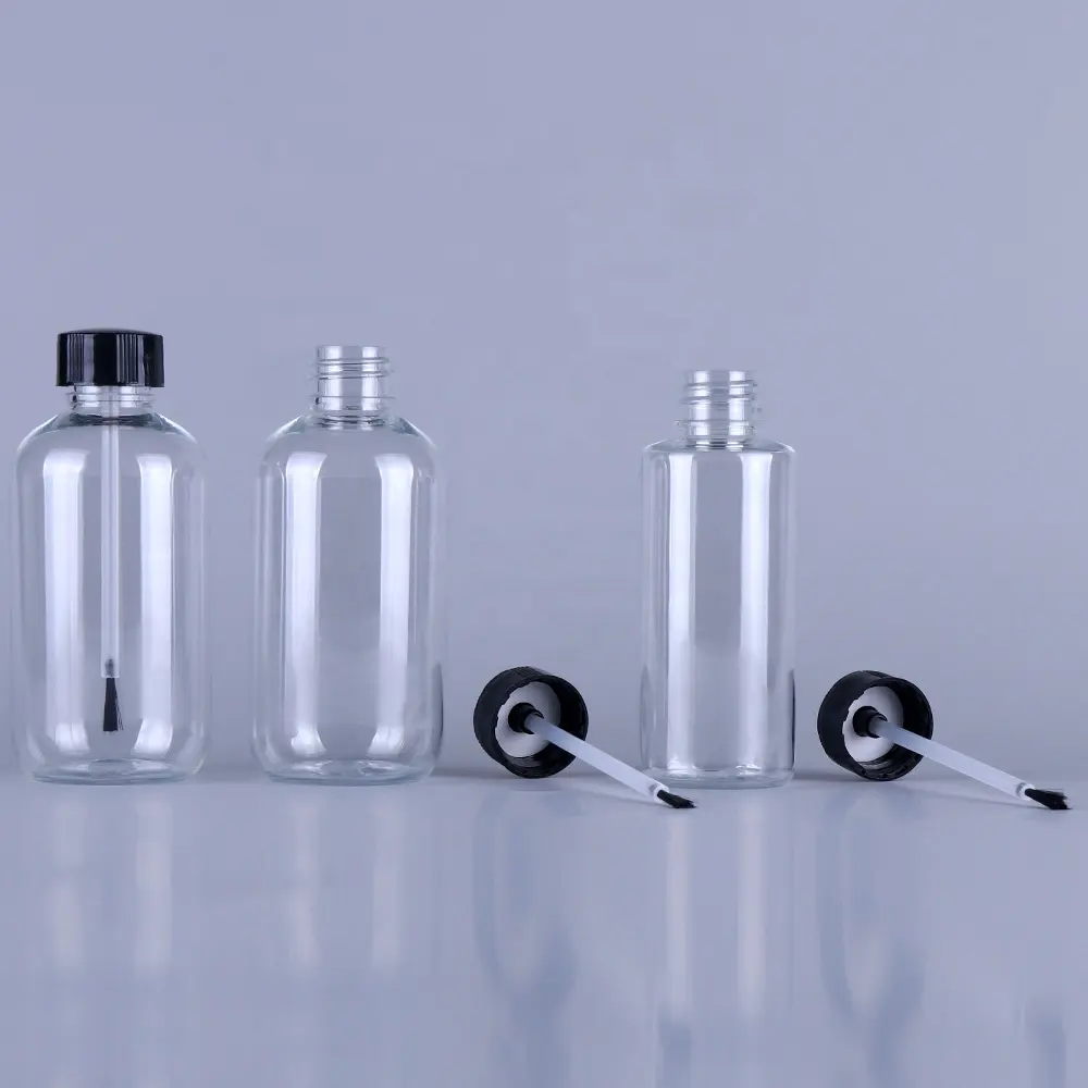15 мл пустой лак для ногтей ПЭТ прозрачная пластиковая бутылка для сенсорной кисти с колпачком