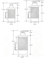 Bouteille en plastique PET à épaule plate avec pompe, blanche, 100ml, 120ml, 150ml, 200ml, 300ml, 500ml, pour savon liquide et shampoing