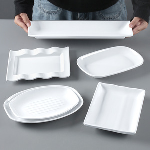 ภาชนะใส่อาหารร้านอาหารหม้อไฟเมลามีน, จานใส่เครื่องเคียง, ถังใส่ผัก, จานผัดอาหารร้านอาหารเลียนแบบพอร์ซเลน - Product Image 1