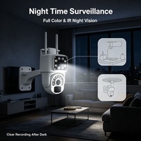 Caméra de sécurité WiFi sans fil PIX-LINK 2MP, surveillance intérieure CCTV, moniteur pour bébé et animaux domestiques, stockage sur carte SD et cloud, vision nocturne