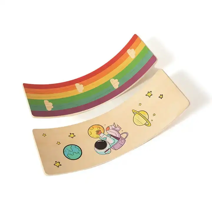 Per bambini al coperto astronauta doodle arrampicatore telaio oscillazione fitness feltro curvy bilance board in vendita