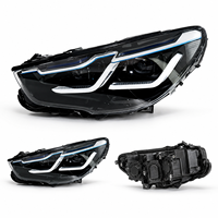 Phares LED pour BMW F07 Série 5 GT 2010-2017, style sourcil bleu, lentille de projecteur, mise à niveau DRL