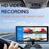 Moniteur de voiture AHD 4 canaux 10,36 pouces Écran tactile complet Moniteur vidéo de voiture Lecteur DVD de plafond pour voiture Bus Camion