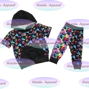 Conjunto Deportivo con Capucha para Niños Bd2-3, Conjunto de Sudadera con Capucha Holgada para Bebés, Diseño Beetlejuice - Product Image 1
