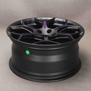 Nouveau Wangu CNC personnalisé 1 pièce 5x12 0/114.3/112 18-21 pouces violet Chrome monobloc Concave forgé roue en alliage d'aluminium - Product Image 6