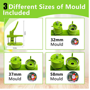 Nút Nguồn Cung Cấp Pin Nhà Sản Xuất 3 Kích Thước 1.25 + 1.45 + 2.25 Inch Nút Nhà Sản Xuất Máy Cho Trẻ Em - Product Image 4