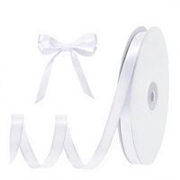 Ruban de satin 1 cm 3/8'' simple face en gros pour cadeaux, artisanat, nœuds pour cheveux, boîtes à gâteaux, décorations florales, mariages et fêtes
