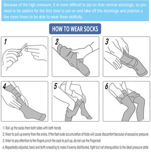 정맥류에 대 한 여성 긴 스타킹 허벅지 높은 양말 플러스 사이즈 허벅지 높은 스타킹 - Product Image 6