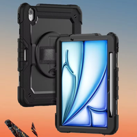 Étui pour tablette en silicone robuste et robuste étui de protection antichoc couverture arrière avec béquille pour Ipad 11 2025