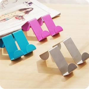 Jingbang Z-Shaped Door Hooks Stainless Steel Traceless Nail-Free <b>Coat</b> Hooks 2-Pack For Wall And Door Use - Product Image 1