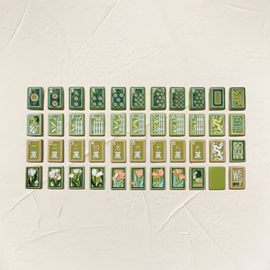 Portable Durable 1.24*0.91*0.63 Inch 4 Layer Engraved Melamine Luxury 160 <b>Set</b> America <b>Mahjong</b> Tiles for Travel Entertainment - Product Image 3