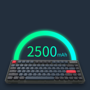 Ajazz AK832PRO 81 teclas sem fio BT de três modos com teclado interruptor de baixo perfil para escritório - Product Image 2