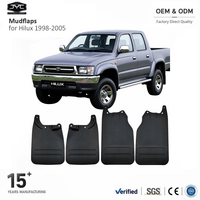 Accessoires Extérieurs de Voiture, Garde-Boue Arrière pour Toyota Hilux 1998-2005, Garde-Boue en Plastique Noir, Paire Gauche Droite