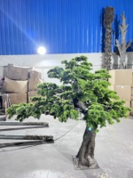 Pohon pinus buatan Mini, pohon Bonsai buatan untuk dekorasi dalam ruangan rumah