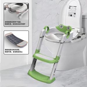 Escalera para inodoro infantil con taburete y asiento de rana para el entrenamiento para ir al baño - Product Image 4