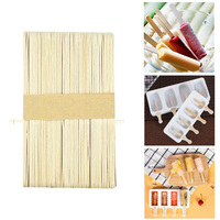 Bâtons de crème glacée en bois naturel bâtons de Popsicle bâton de bois coloré pour les enfants artisanat fait à la main bricolage moule à sucette
