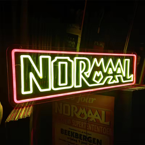 Dropshipping No MOQ Custom Business Logo LED Neon <b>Light</b> Sign Acrylic Transparent Base Wall <b>Lighted</b> <b>Board</b> for Cafe Shop Bar - Product Image 6