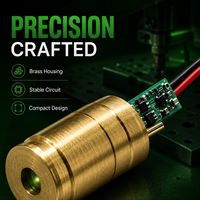 Nouveau module laser vert 532nm 45mW, faisceau croisé Starlight, ligne horizontale, tête métallique, DC2.3-5V, accessoires pour éclairage de scène et de pelouse ZhonNa