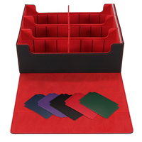 Boîte de rangement pour cartes compatible avec Commander Display, boîte de rangement pour cartes avec fenêtres, adaptée aux cartes de jeu Magic et YugiOh