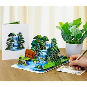 Pop Up Greeting Card 3D Father's Day Card For Dad Grandpa Godfather Irregular Shape <b>Paper</b> Digital Printing <b>Gloss</b> Lamination - Product Image 3