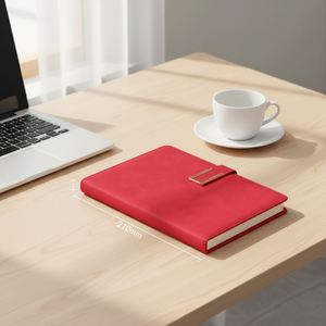Carnet de notes A5 en similicuir PU gaufré avec reliure spirale et logo personnalisé - Livraison rapide, option cadeau - Product Image 4