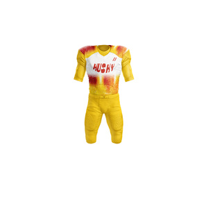 Uniformes de football américain personnalisés de qualité supérieure, 100 % polyester, manches courtes, vêtements de football américain. - Product Image 1