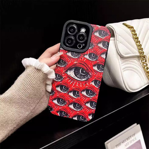 เคสโทรศัพท์มือถือหนัง TPU แบบนิ่มพิมพ์ลายดวงตาสีแดงแบบเต็มหน้า<span class=keywords><strong>จอ</strong></span>สำหรับ <span class=keywords><strong>iPhone</strong></span> 17 8 x XR XS 11 12 13 14 15 16 PRO MAX - Product Image 3