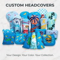 Fundas Personalizadas para Palos de Golf, Juego de Fundas para Driver, Fairway, Híbrido y Putter, Diseño Bordado Personalizado, Colección Completa