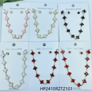 Elegante Set di alta gioielleria bohémien da donna in rame placcato oro accessori completi abbinati - Product Image 1