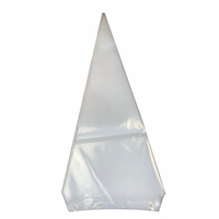 Sacs en plastique PE de qualité alimentaire coniques triangulaires 100 pièces Impression en gravure pour l'emballage des bonbons, des chocolats et la décoration de gâteaux