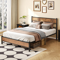 Lit double en fer moderne et minimaliste pour chambre à coucher, dortoir, hôtel, appartement, modèle simple B28 200x150cm, cadre de lit