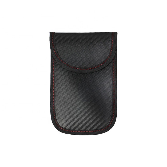 Premium Leather Carbon Fiber Key Fob Faraday Bag Faraday Key Pouch Rfid Bag
