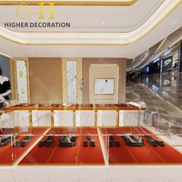 Vitrine de présentation de bijoux élégante et classique, vitrine de présentation de bijoux en verre trempé haute transparence