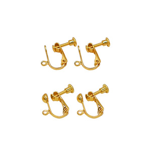 Boucles d'oreilles à clipser plaquées or, en alliage de cuivre, unisexe, accessoire de mode, or clair 14K, composants de boucles d'oreilles DIY, vente en gros - Product Image 4