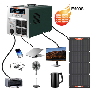 เครื่องกำเนิดพลังงานแสงอาทิตย์ 500W 504Wh คลื่นไซน์บริสุทธิ์ แบตเตอรี่ลิเธียมเทอร์นารี สถานีไฟฟ้าพกพา BMS ช่องเสียบที่จุดบุหรี่ - Product Image 1