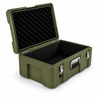 Caisse de transport robuste en rotomoulage, étanche IP65, avec mousse personnalisée pour instruments de test 450x350x230MM