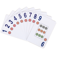 Jeu de cartes de mahjong américain de haute qualité, imperméables, en PVC plastique, style occidental chinois